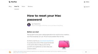 
                            8. Forgot Mac password? How to reset your password - MacPaw
