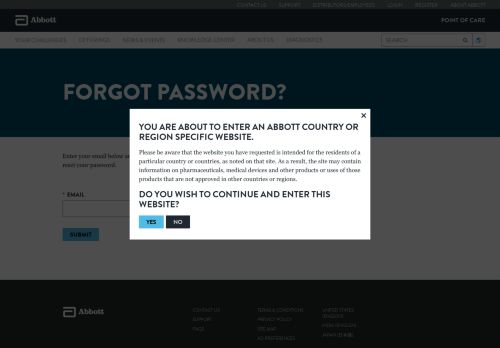 
                            9. Forgot Password | Abbott Point of Care