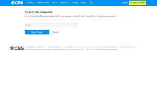 
                            1. Forgot Password - CBS.com