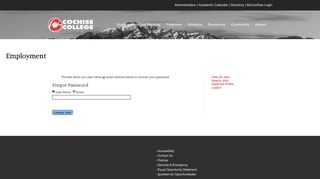 
                            9. Forgot Password - Cochise College
