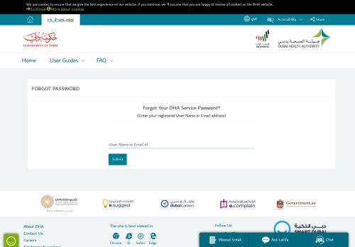 
                            6. Forgot Password? - Dubai Health Authority