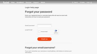 
                            7. Forgot Password - Foxtel