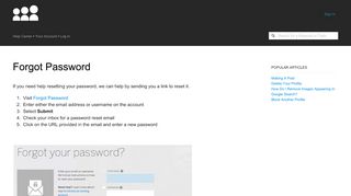 
                            5. Forgot Password – Help Center