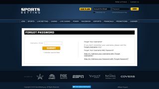 
                            6. Forgot Password Help | SportsBetting.ag
