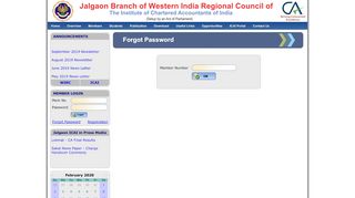 
                            8. Forgot Password - ICAI