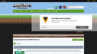 
                            1. Forgot password in MCPE Server? - MCPE: Discussion - Minecraft ...