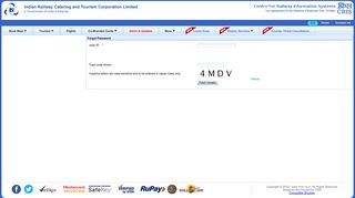 
                            3. Forgot Password - IRCTC Next Generation eTicketing System