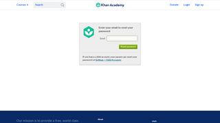 
                            7. Forgot Password | Khan Academy