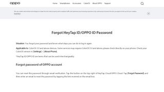 
                            4. Forgot password of OPPO ID | OPPO Global - OPPO Support - Service