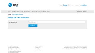 
                            11. Forgot Password | Reset Password | DPD Local Online