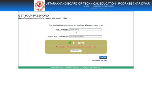 
                            3. ::Forgot Password - roorkee annual/semester examination