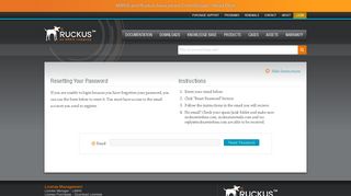 
                            11. Forgot password - Ruckus Wireless Support