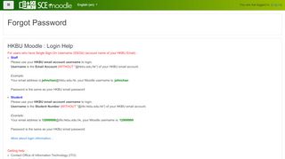 
                            2. Forgot Password - SCE Moodle - HKBU