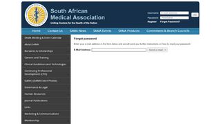 
                            10. Forgot password | South African Medical Association Portal