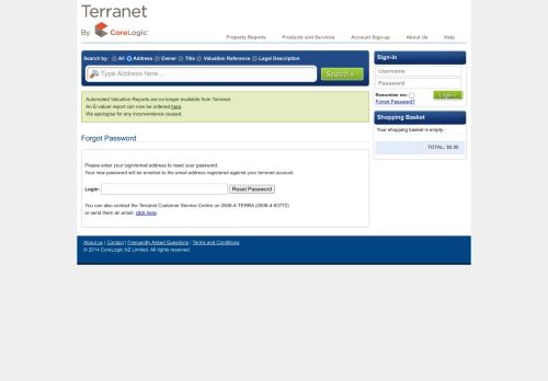 
                            11. Forgot Password? - Terranet