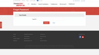 
                            1. Forgot Password | TimesJobs Employer - Online Recruitment Solution ...