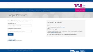 
                            5. Forgot password | TMB Rewardz