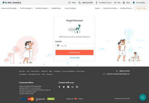 
                            3. Forgot Password - TravelTriangle