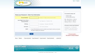 
                            4. Forgot Password? - Ventura County CU Online Banking