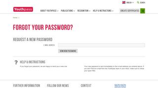 
                            4. Forgot password? - Youthpass