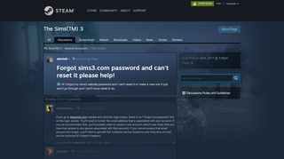 
                            9. Forgot sims3.com password and can't reset it please help! :: The Sims ...