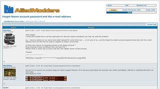 
                            11. Forgot Steam account password and the e-mail address - AlliedModders