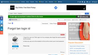
                            10. Forgot tan login id - Taxpayers Forum - CAclubindia
