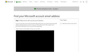 
                            5. Forgot the email address you use to log in to your Xbox ... - Xbox Support