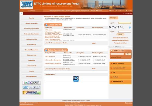 
                            12. Forgot / UnBlock Password - NTPC Limited eProcurement Portal