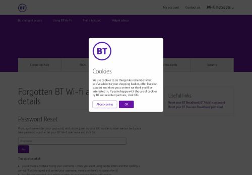 
                            5. Forgot username or password? - Buy wi-fi access | BT Wi-fi