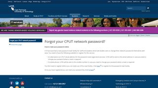 
                            13. Forgot your CPUT network password? - CPUT