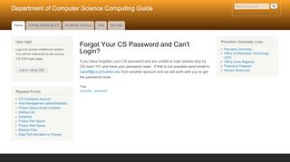 
                            13. Forgot Your CS Password and Can't Login? | Department of Computer ...