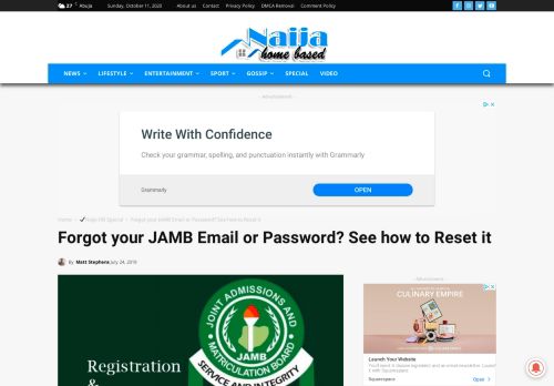 
                            13. Forgot your JAMB Email or Password? See how to Reset it