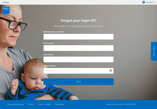 
                            11. Forgot your myBupa Login ID? - Recover Here | Bupa