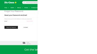 
                            6. Forgot Your Password? - Dis-Chem