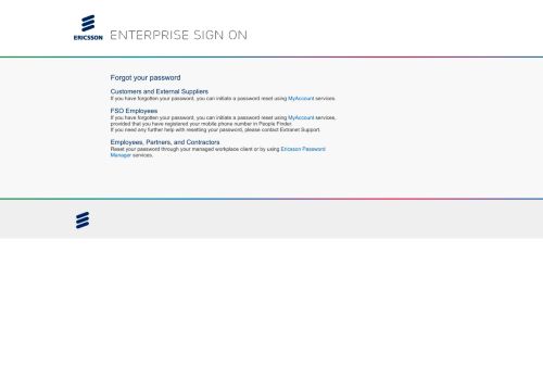 
                            3. Forgot your password? - Ericsson