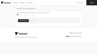 
                            5. Forgot Your Password? – Festicket