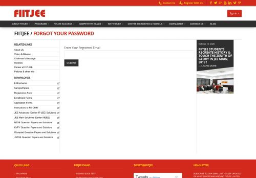 
                            4. Forgot your password - FIITJEE