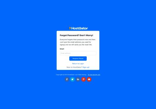 
                            3. Forgot your password? - HostGator Billing/Support System