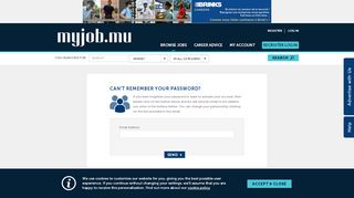 
                            11. Forgot your Password - Myjob.mu