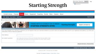 
                            8. Forgot Your Password - Starting Strength