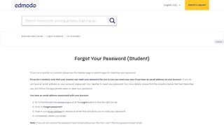 
                            8. Forgot Your Password (Student) – Edmodo Help Center