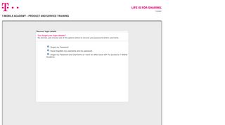 
                            5. Forgot Your Password? - T-Mobile Academy
