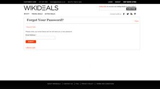
                            5. Forgot Your Password? - Wikideals