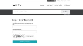 
                            7. Forgot Your Password - Wiley India