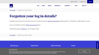 
                            13. Forgotten Login | Recover Password | AXA - AXA UK