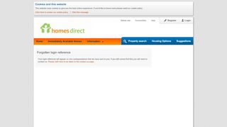 
                            3. Forgotten login reference - Homes Direct