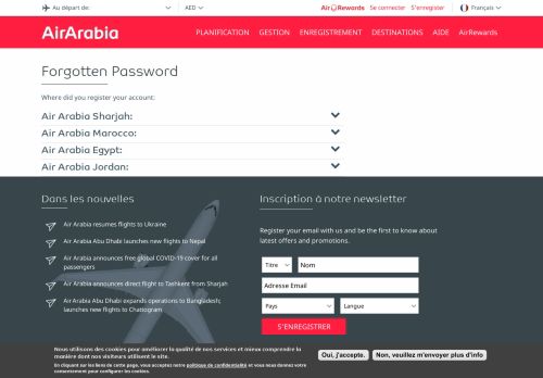 
                            9. Forgotten Password | Air Arabia