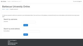 
                            1. Forgotten password - Barbecue University Online