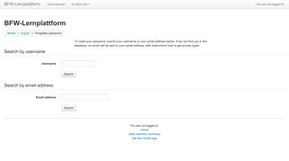 
                            3. Forgotten password - BFW-Lernplattform